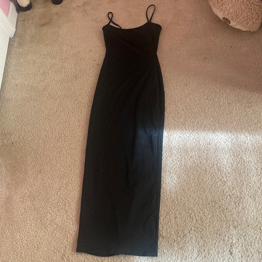 Long black summer dress